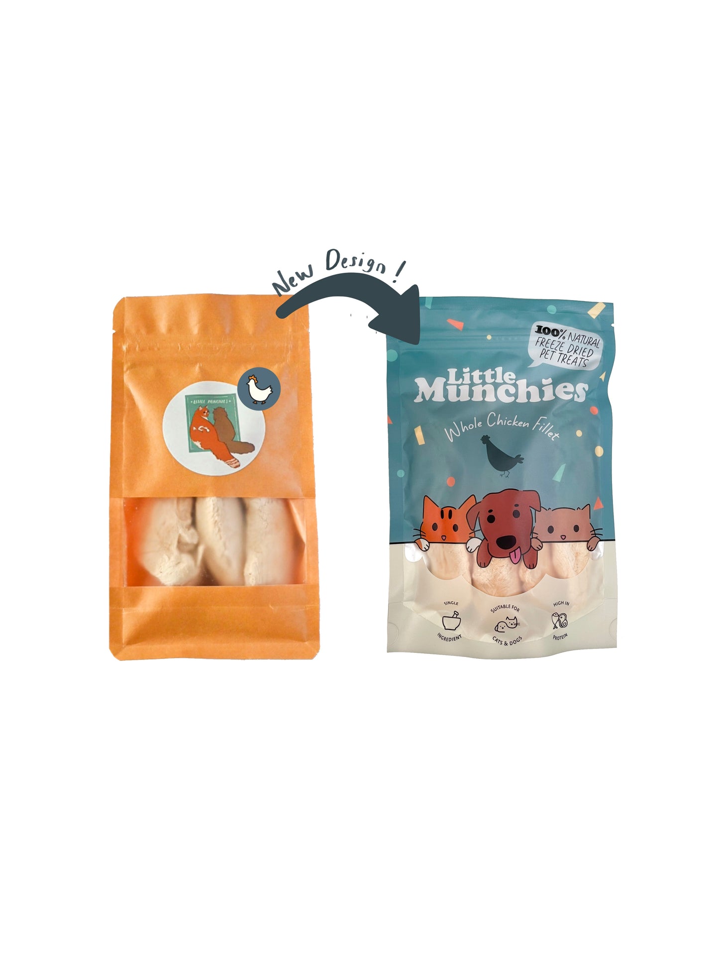 Freeze dried whole chicken breast 60g