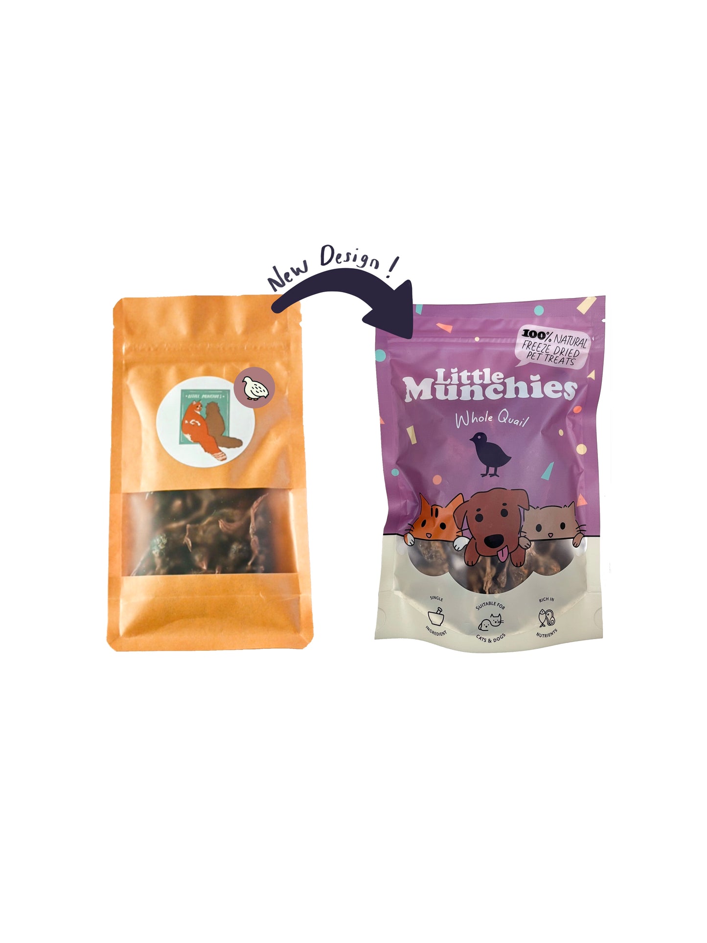 Freeze dried whole quail 40g