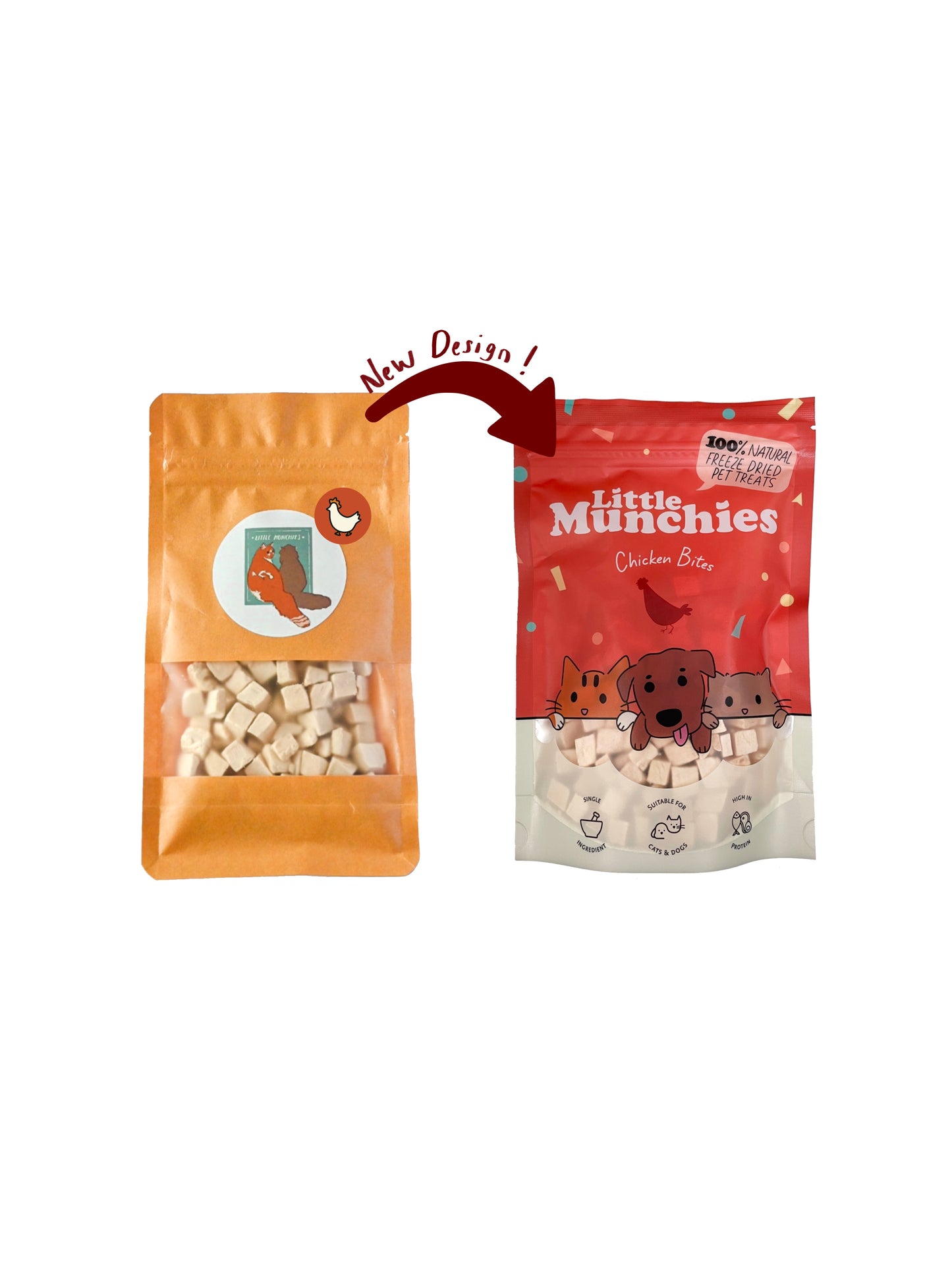 Freeze dried chicken bites 60g