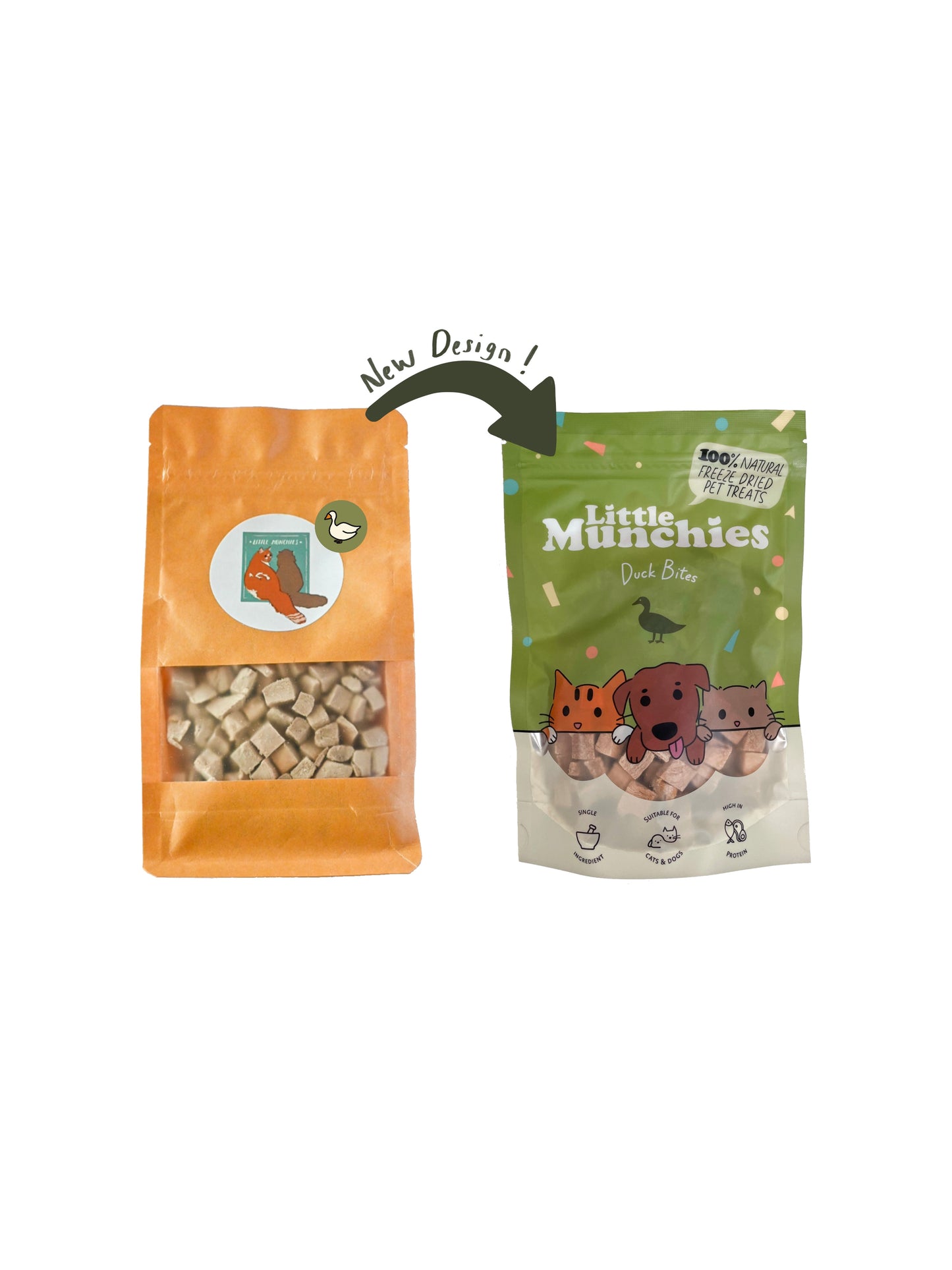 Freeze dried duck bites 50g