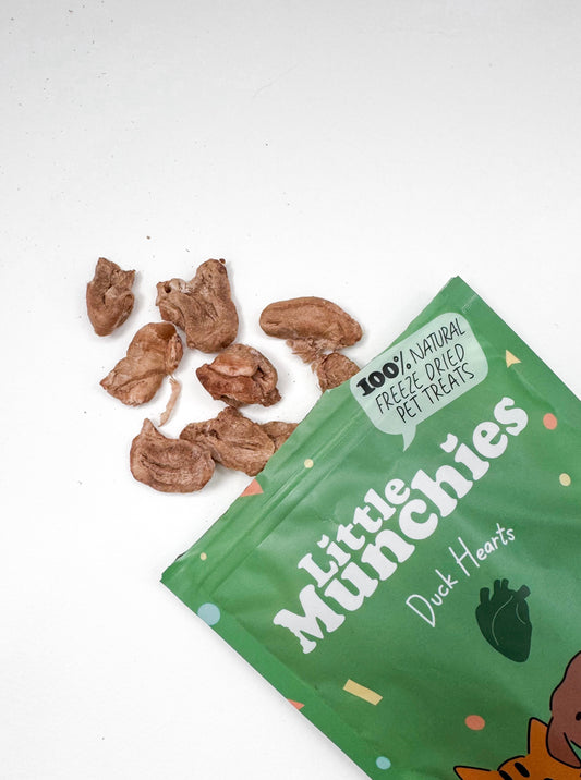 Freeze dried duck hearts 40g